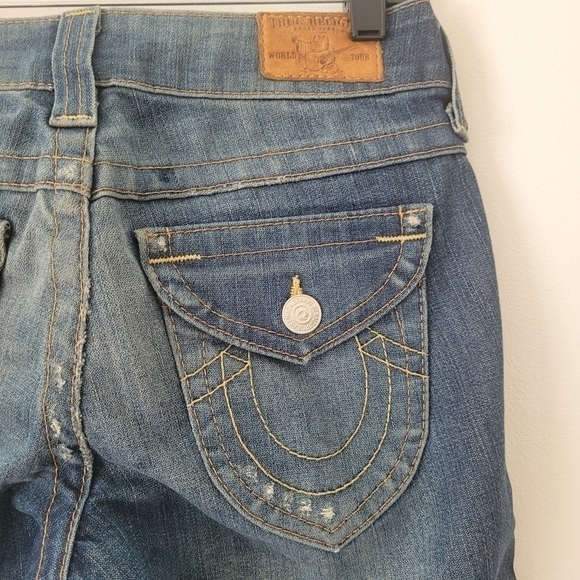 True Religion Low Rise Straight Leg Jeans Size 27 - Picture 11 of 14